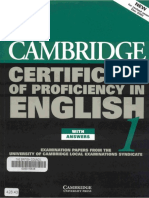 Cambridge Certificate of Proficiency in English 1