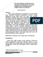 Identifikasi Potensi, Damp Ak Dan Pengendalian Lingkungan Dalam Pengembangan Pembangkit Listrik Tenaga Nuklir