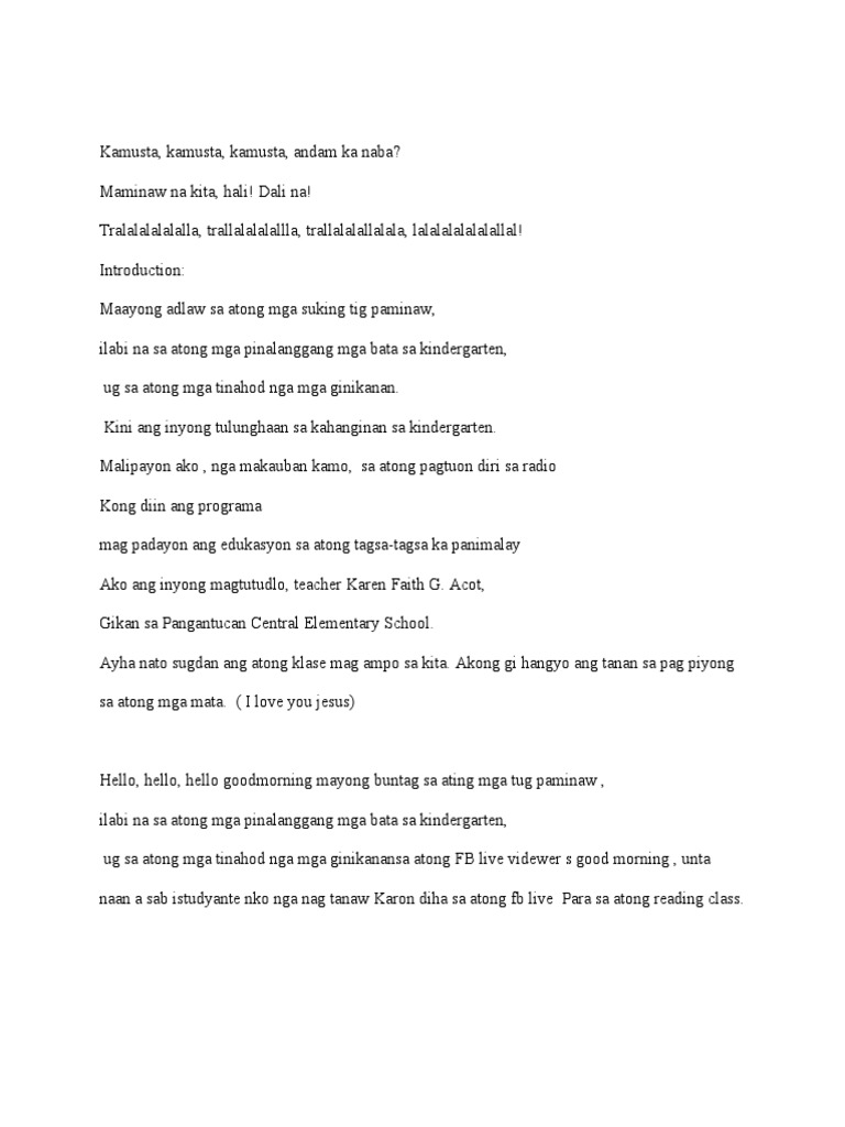 Script Week 5 | PDF