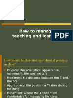 Week 3: How To Manage Teaching and Learning
