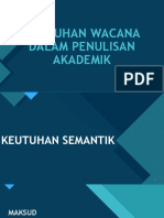 Keutuhan Wacana Dalam Penulisan Akademik