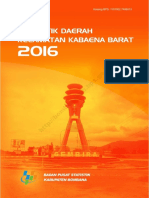 Statistik Daerah Kecamatan Kabaena Barat 2016