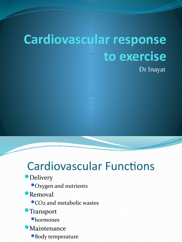 Cardiovascular Response to Exercise | PDF | Heart | Vasodilation