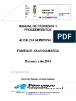 Manual de Procesos y Procedimientos Fomeque