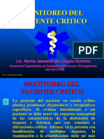 Monitoreo Del Paciente Critico