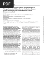 Repeatability & Reproducibility of Determination of Nitrogen Content of Fishmeal by Combustion Dumas & Comparison With Kjeldahl