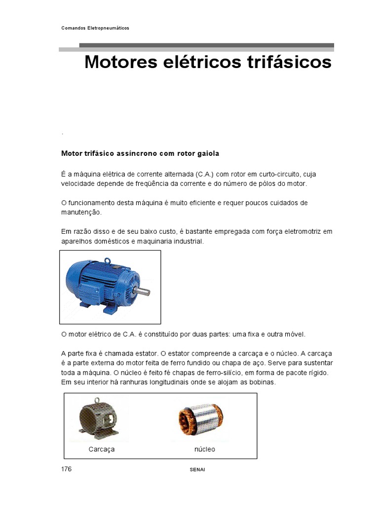 Motores Trifásicos | PDF | Motor elétrico | Força