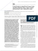 Determination of Crude Protein in Animal Feed, Forage, Grain, & Oilseeds Using Bloxk Digestion With A Copper Catalyst & Steam Distillation Into Boric Acid