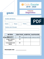 Examen Diagnostico Segundo Grado 2020-2021