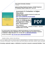 Education: Assessment & Evaluation in Higher