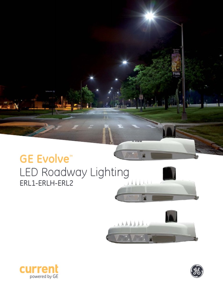 GE Evolve LED Roadway Lighting PDF Lighting Light