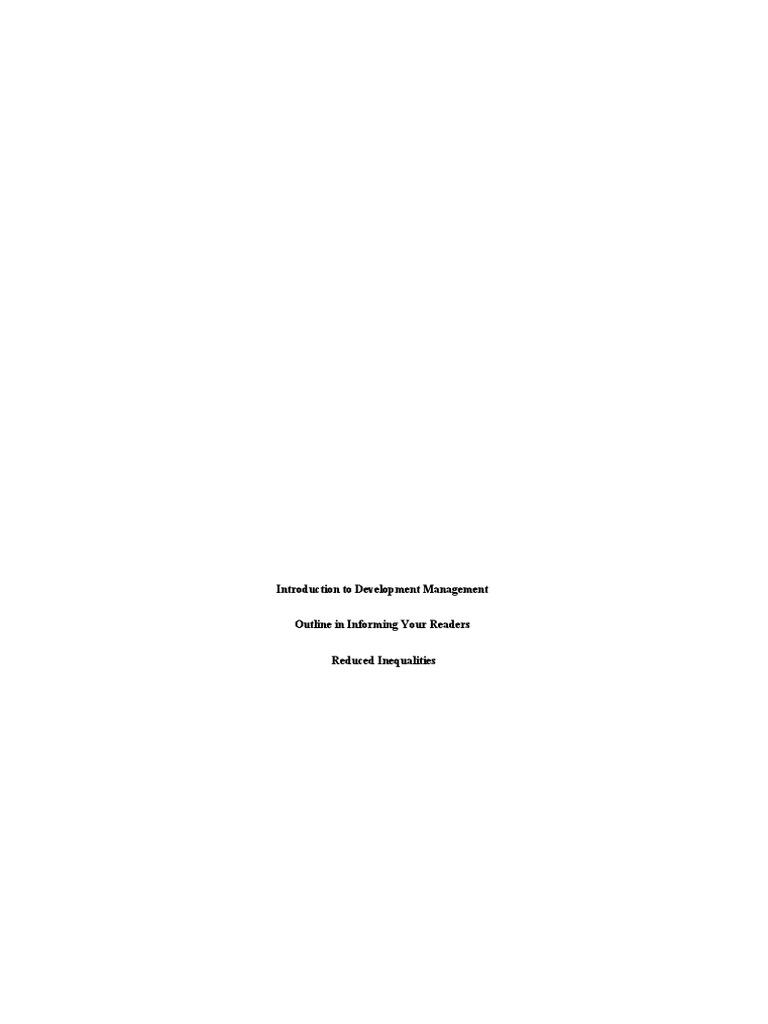 Introduction To Development Management | PDF | Economic Inequality ...