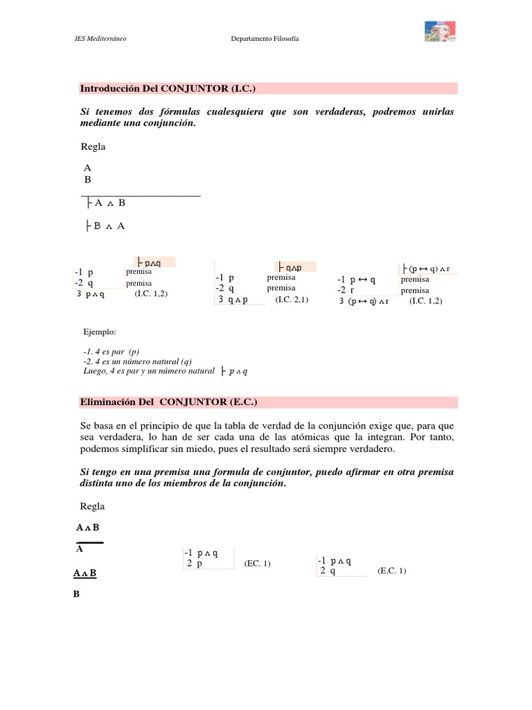 Reglas de Deducción Explicadas | PDF | Verdad | Lógica