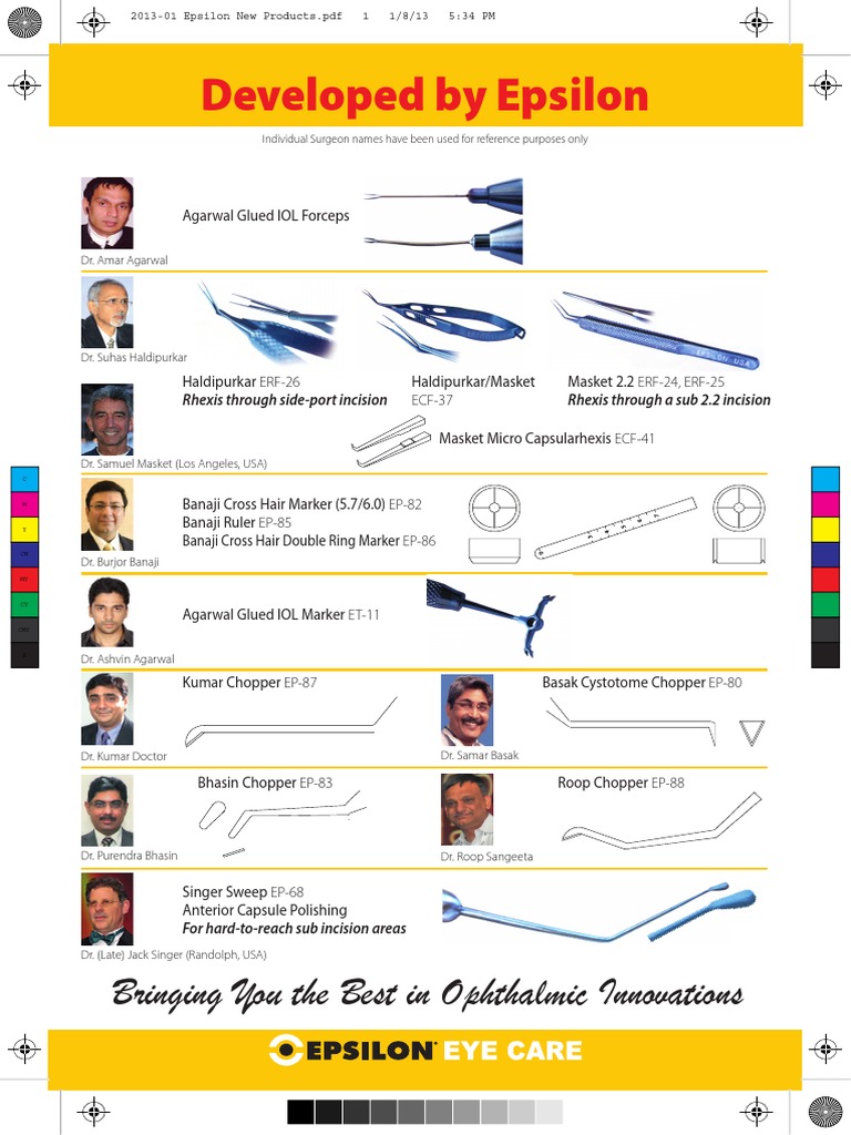 Epsilon 2013 New Surgical Instruments | PDF | Human Eye | Ophthalmology