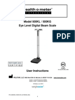 BASCULA HEALTH O METER 500KL Manual de Usuari