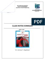 Class Notes Summary Spring 2020