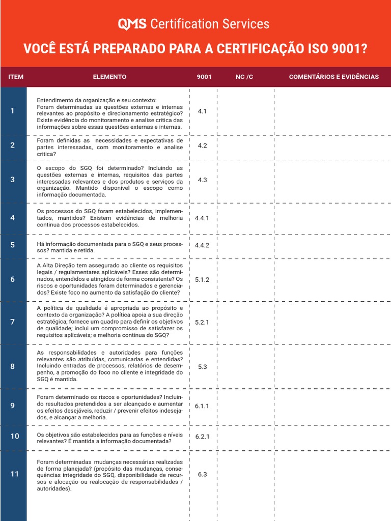 Check List ISO-9001 | PDF | Business | Science