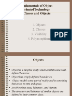 Fundamentals of Object Orientedtechnology - Classes and Objects