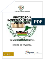 1° PROYECTO INTERDISCIPLINAR CIENTÍFICO 3 SEMANA 1