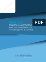 Protocolo de Coordinacion Interinstitucional para La Protección y Atención A Víctimas de Trata de Personas