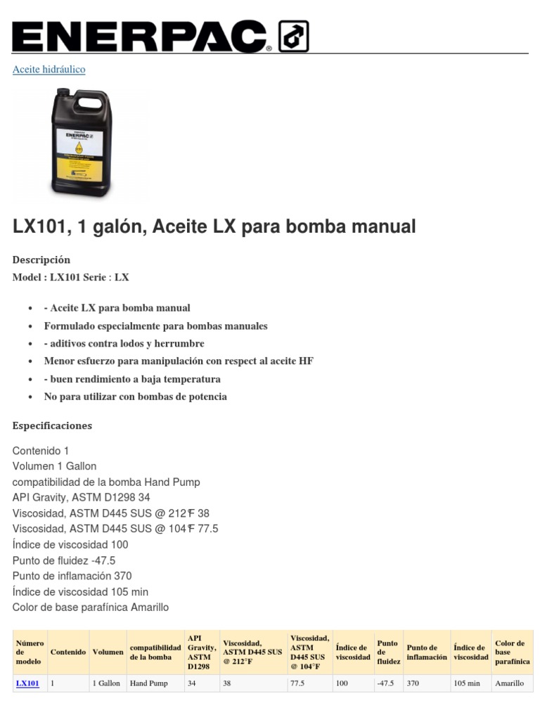 LX101 Enerpac PDF