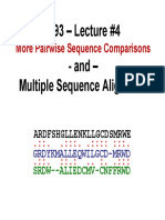 7.93 - Lecture #4 - and - Multiple Sequence Alignment: More Pairwise Sequence Comparisons