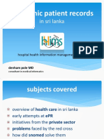 Electronic Patient Records: in Sri Lanka