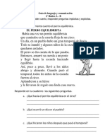 Comprension Lectora El Perro Equilibrista