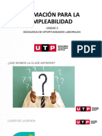 Formación para La Empleabilidad: Unidad 3 Búsqueda de Oportunidades Laborales