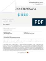 Seguros Rivadavia: Comprobante de Pago #17083686403