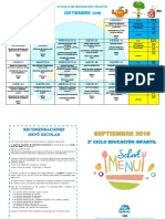 Menú 2º Ciclo de Educación Infantil