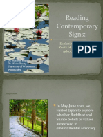 Reading Contemporary Signs:: Exploring The Cultural Roots of Environmental Advocacy in Japan