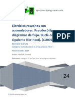 CU00160A Ejercicio Resuelto Acumulador Pseudocodigo Diagrama Flujo For Next