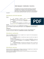 Subordinadas adverbiales impropias: condicionales, concesivas, causales y finales