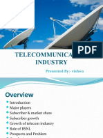 Telecommunication Industry: Presented By:-Vishwa
