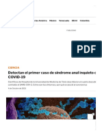 Detectan El Primer Caso de Síndrome Anal Inquieto Como Consecuencia de COVID-19