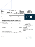 Clinical Chemistry and Immunoassay Report: Name Sex Request Date Referred by ID Age Contract Verified Date