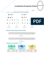 Evaluación de Matemática Del Segundo Trimestre