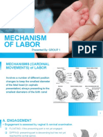 Mechanism of Labor: Presented By: GROUP 1