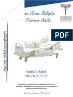 BROCHURE cama eléctrica hospitalaria modelo CE-7P COBRAMEX (COMPRAR)