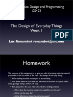 User Interface Design and Programming CS422: The Design of Everyday Things
