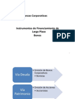 Finanzas Corporativas: Instrumentos de Financiamiento de Largo Plazo como Bonos