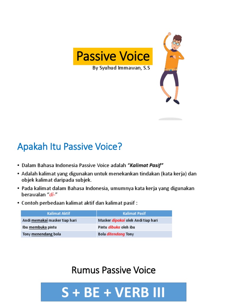 Pengertian dan Contoh Passive Voice | PDF