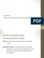 Lesson 2-Seven Context in The Communication Field
