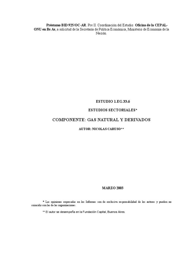 Análisis del Mercado de Gas Natural en Argentina | PDF | Gas natural ...