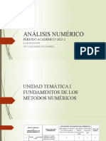 Unidad I - Fundamentos de Los Métodos Numéricos