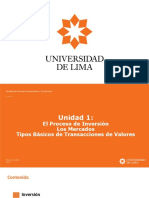 Unidad 1 - El Proceso de Inversión - Los Mercados - Tipos de Transacciones