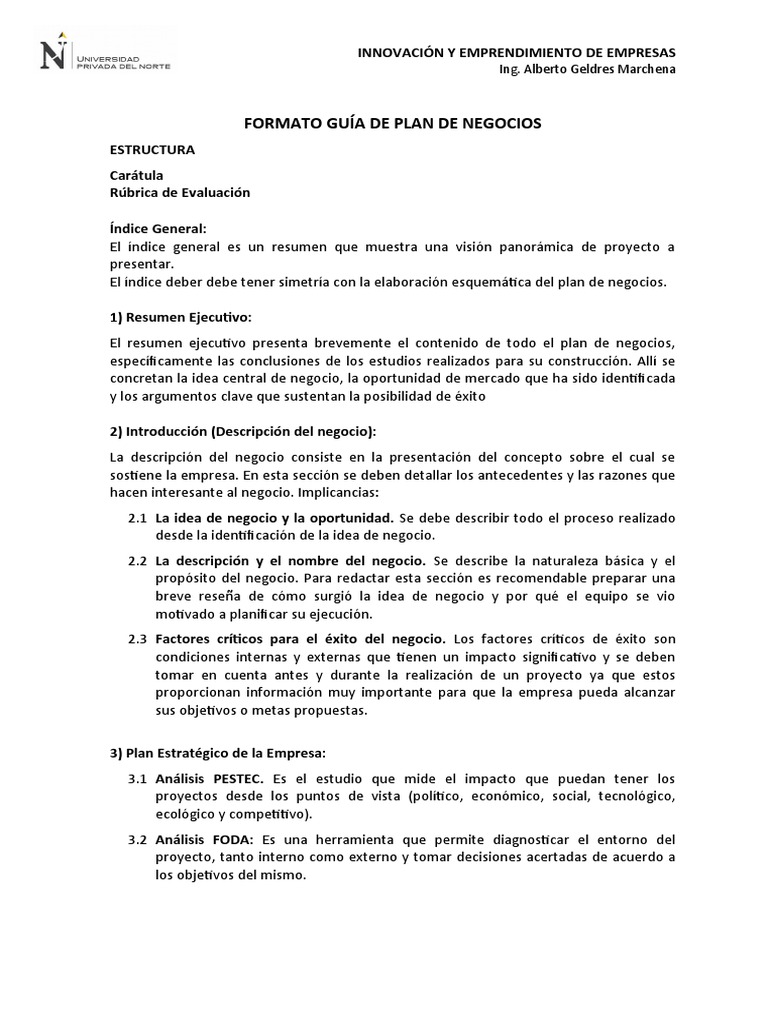 Guía Completa para un Plan de Negocios | PDF | Marketing | Mercado ...