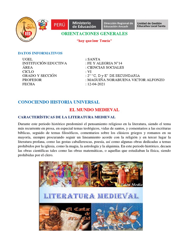 6 - Actividad de CC - Ss. | PDF | Edades medias