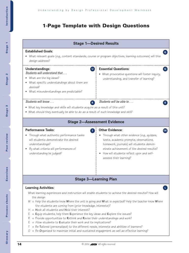 Page Template With Design Questions | PDF | Learning | Educational ...
